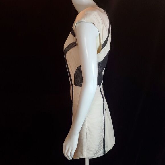 Cameo Cream & Black Netting Accent Dress (M) - Picture 3 of 5